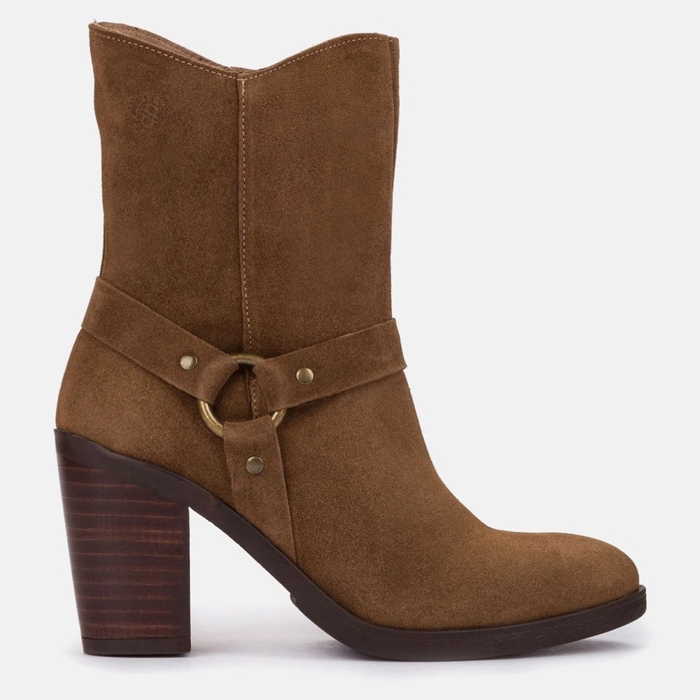 Yokono Suede Leather Heel Boots 37
